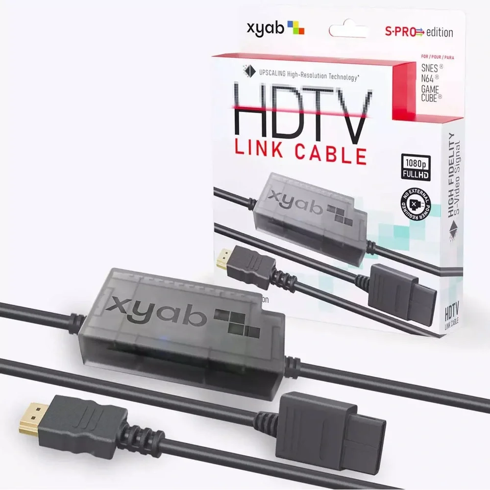 NIB S-PRO HDTV Link Cable for SNES/N64/Gamecube - XYAB. Box is a little torn.